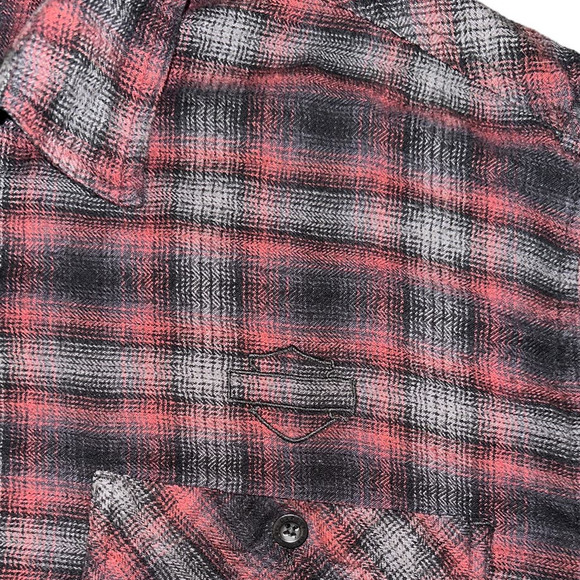 Harley-Davidson® Men's Plaid‎ Flannel Long Sleeve Woven Shirt - Picture 3 of 5